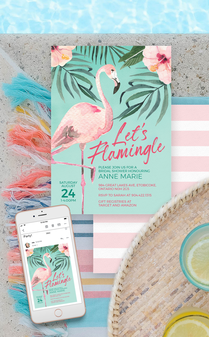 Flamingo Party Invitation - ARRA Creative