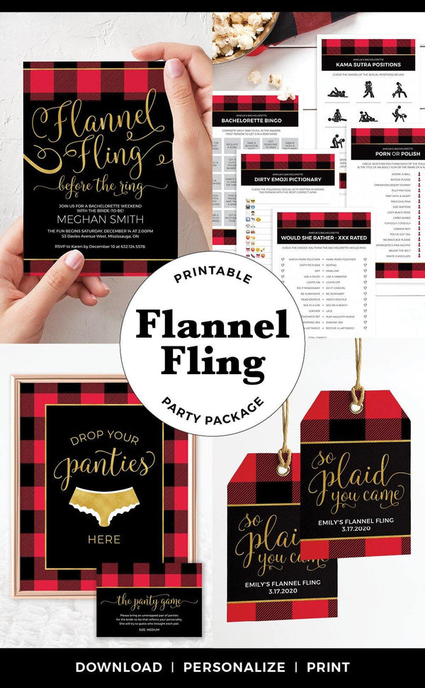 Flannel Fling Bachelorette Party Package - ARRA Creative