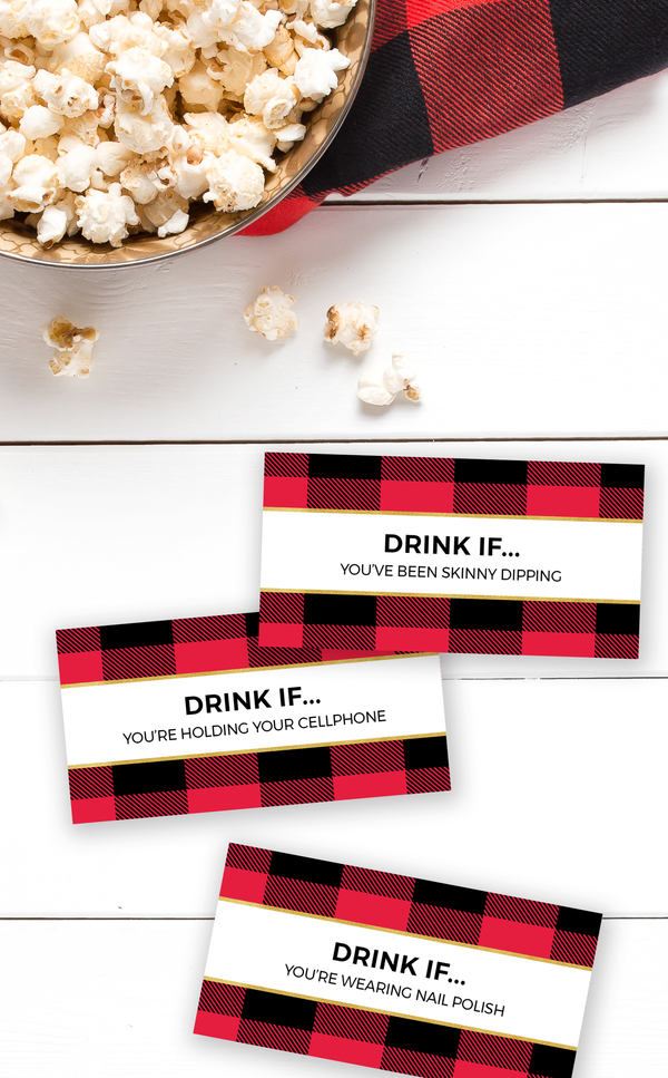 Flannel Drink If Party Game Cards - ARRA Creative