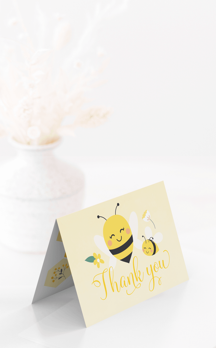 Bee Baby Shower Thank You Card - ARRA Creative