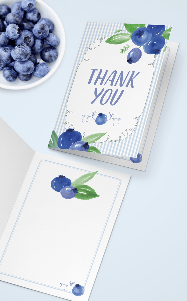 Blueberry Thank You Card - ARRA Creative