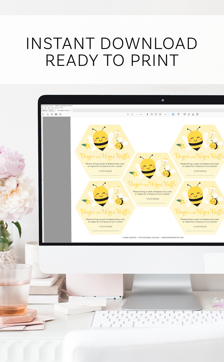 Bee Baby Shower Invitation Suite - ARRA Creative