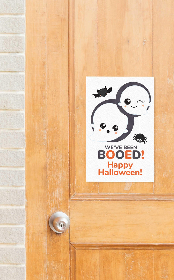 We've Been Booed Happy Halloween sign on front door