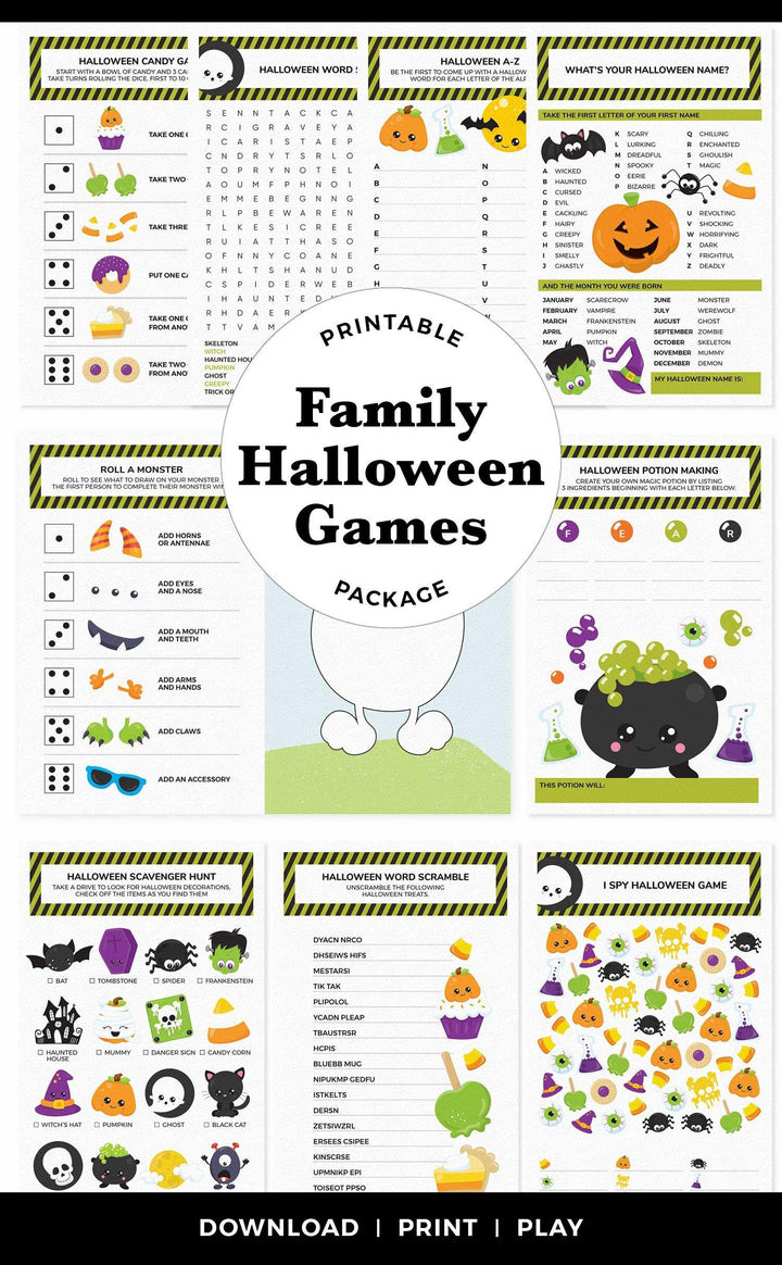 printable Halloween games for kids