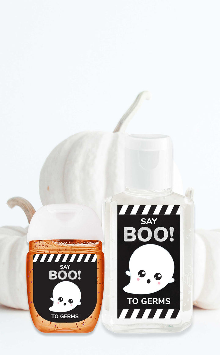 Halloween Ghost Hand Sanitizer Labels - ARRA Creative