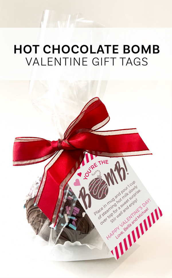 Valentines Day Hot Chocolate Bomb Tags - ARRA Creative