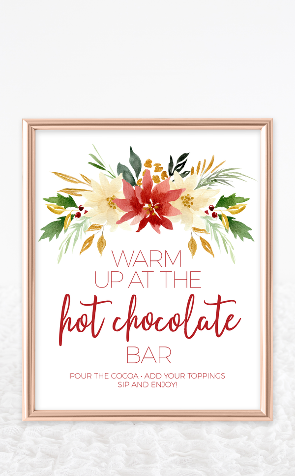 Christmas Hot Chocolate Bar Kit with Printable Sign and Labels for the Holidays