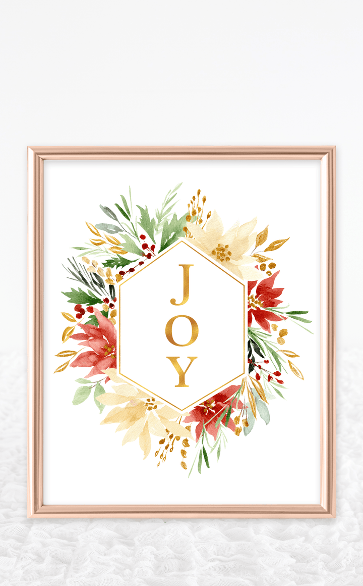 JOY Christmas Printable Art - ARRA Creative