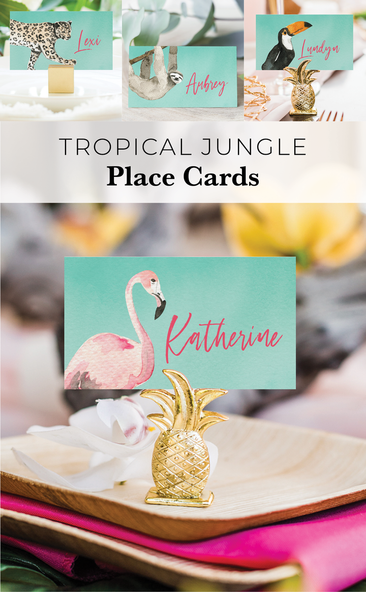 Jungle Animal Place Cards - ARRA Creative