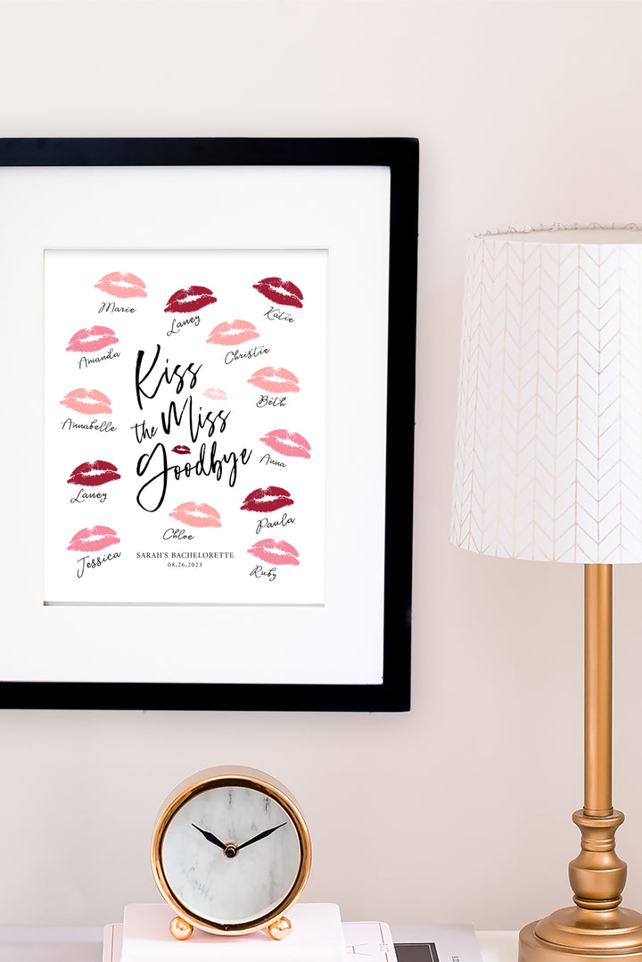Lipstick and Lingerie Kiss the Miss Goodbye Poster - Poster