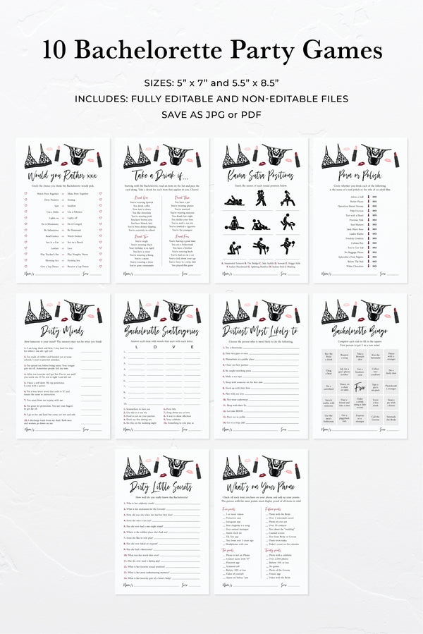 printable-lipstick-and-lingerie-bachelorette-party-games-bundle-arra-creative for Free Printable Dirty Minds Game Printable Lipstick and Lingerie Bachelorette Party Games Bundle – ARRA Creative for Free Printable Dirty Minds Game