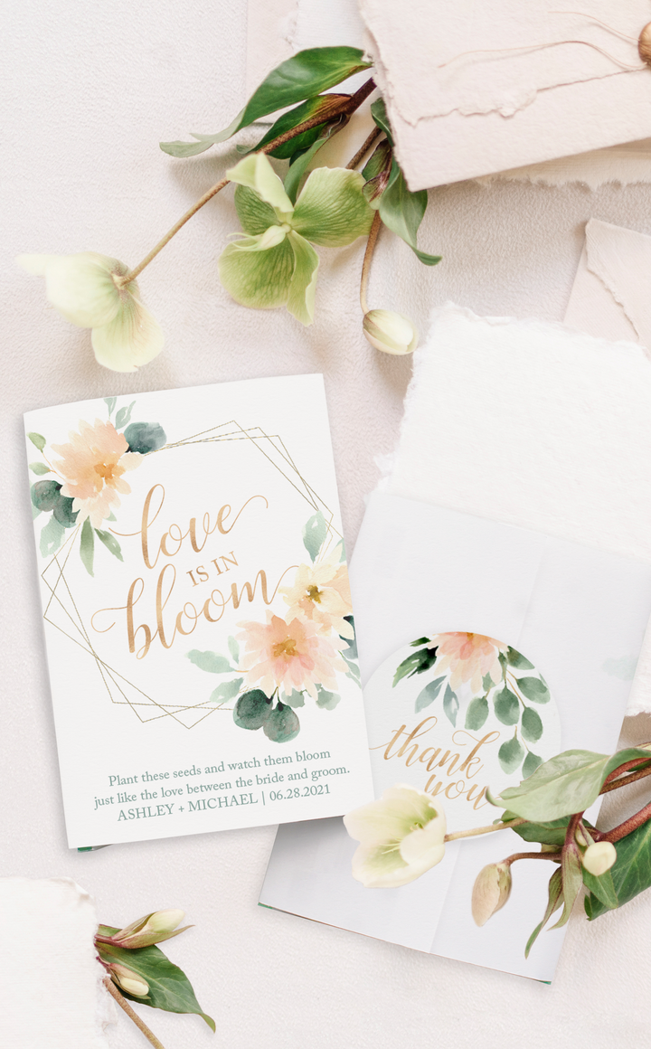 Love is in Bloom Seed Packet Favours - ARRA Creative