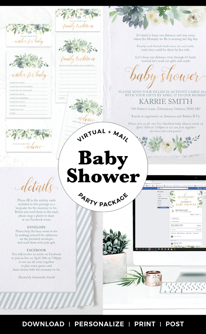 Social Distancing Baby Shower Package - ARRA Creative