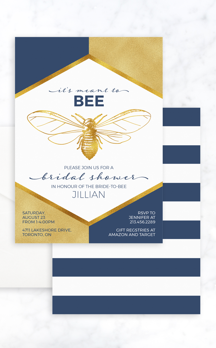 Meant to Bee Bridal Shower Invitation - ARRA Creative