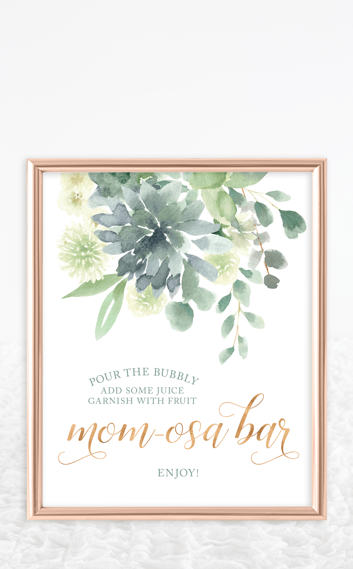 succulent mom Succulent Mom-osa Bar Sign – ARRA Creative