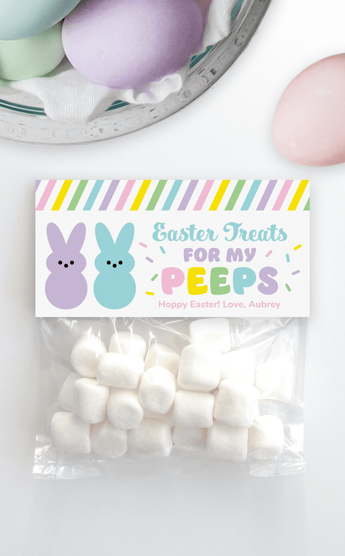 Easter Peeps Treat Bag Toppers Kids Easter Baskets or Classmate