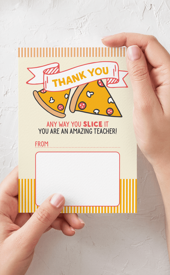Pizza Teacher Thank You Gift Card Holder - ARRA Creative