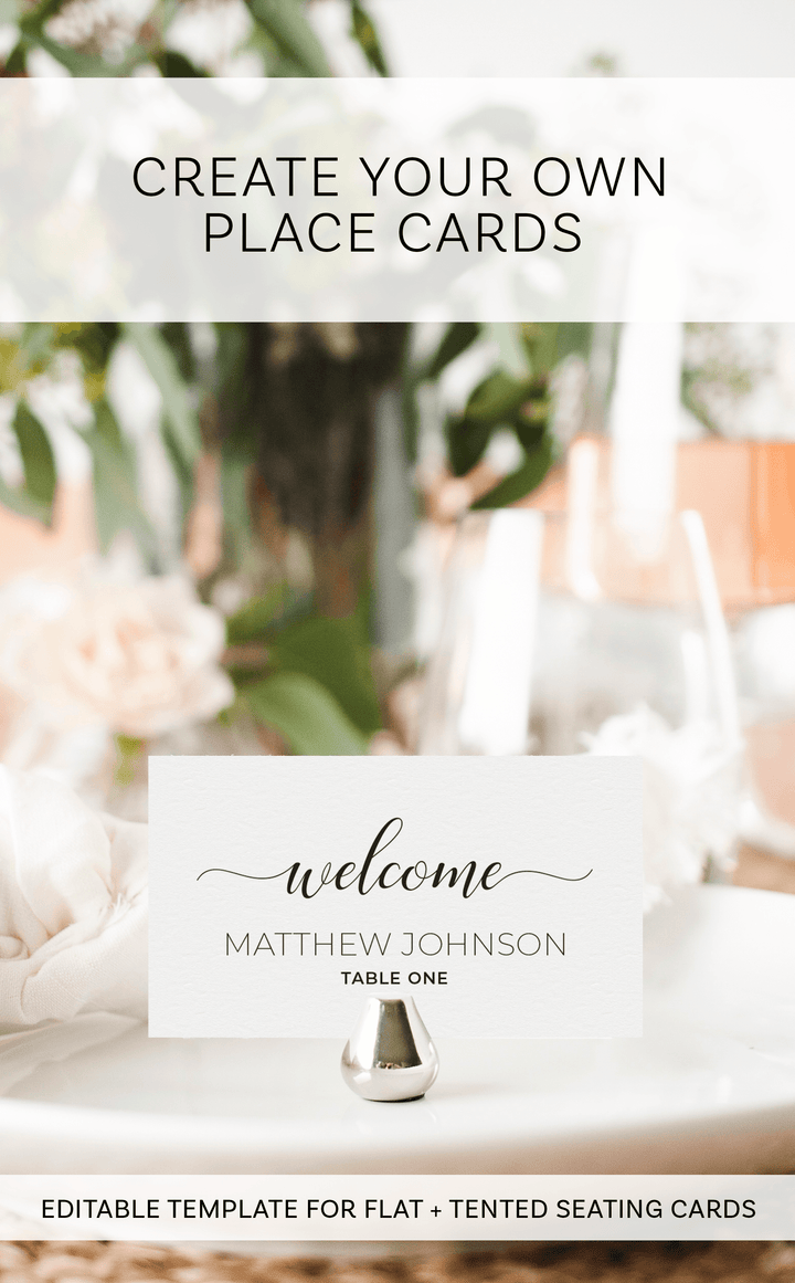 Wedding Place Cards Template - ARRA Creative