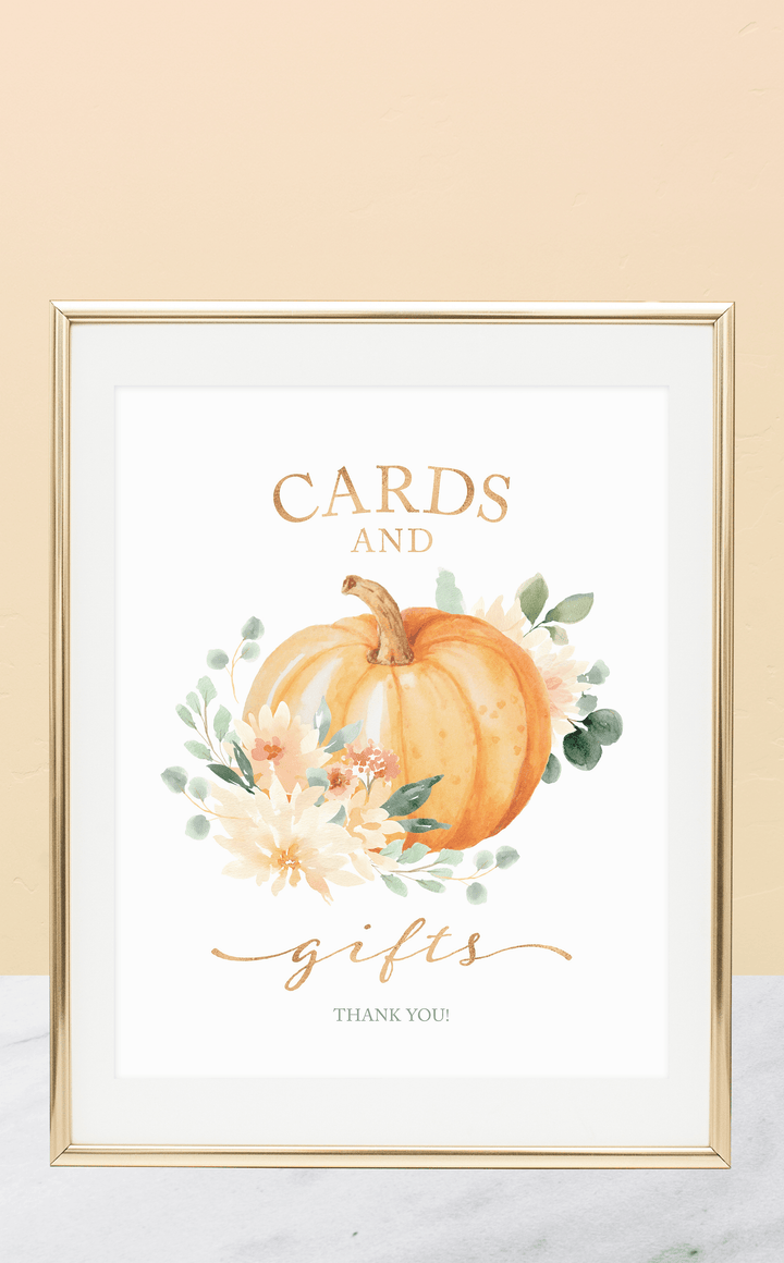 Pumpkin Cards and Gifts Sign - ARRA Creative