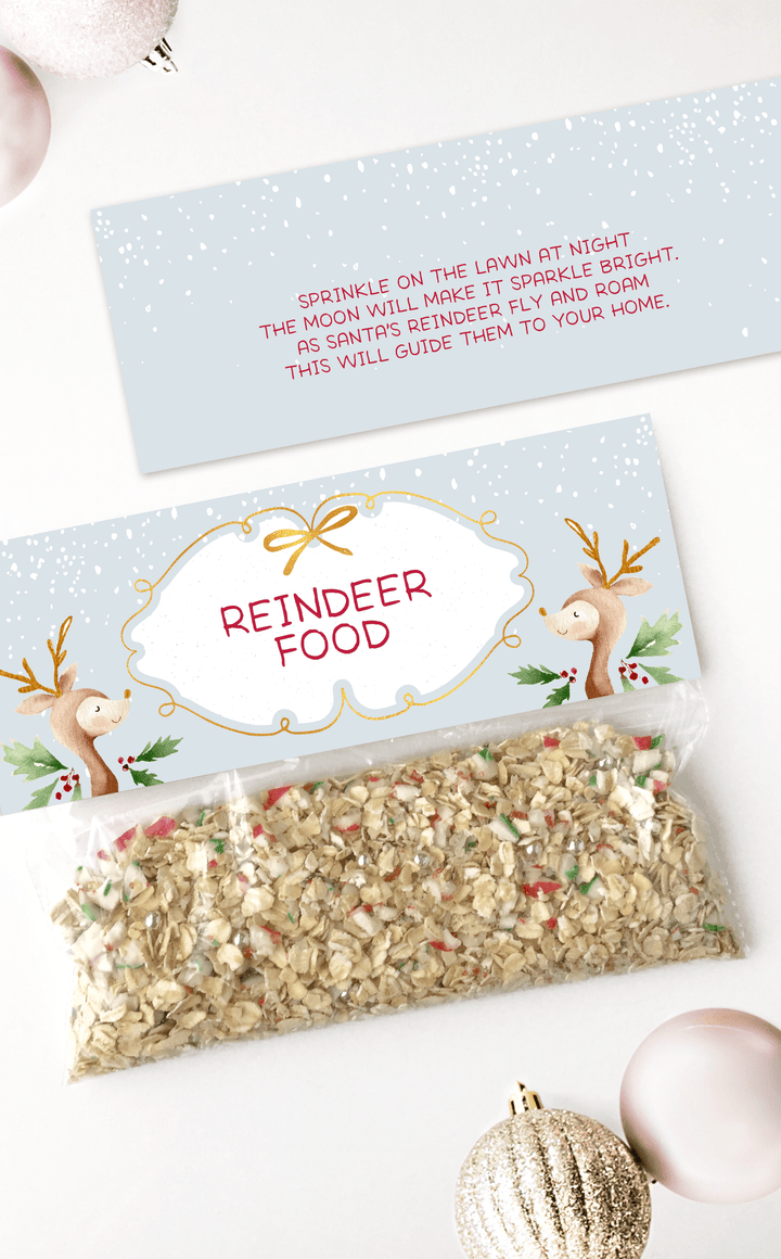 Reindeer Food Treat Bag Topper - ARRA Creative