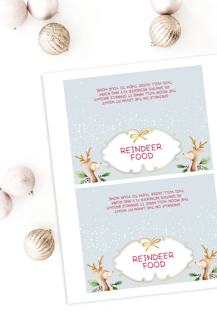 Reindeer Food Christmas Treat Bag Toppers for Kids – ARRA Creative