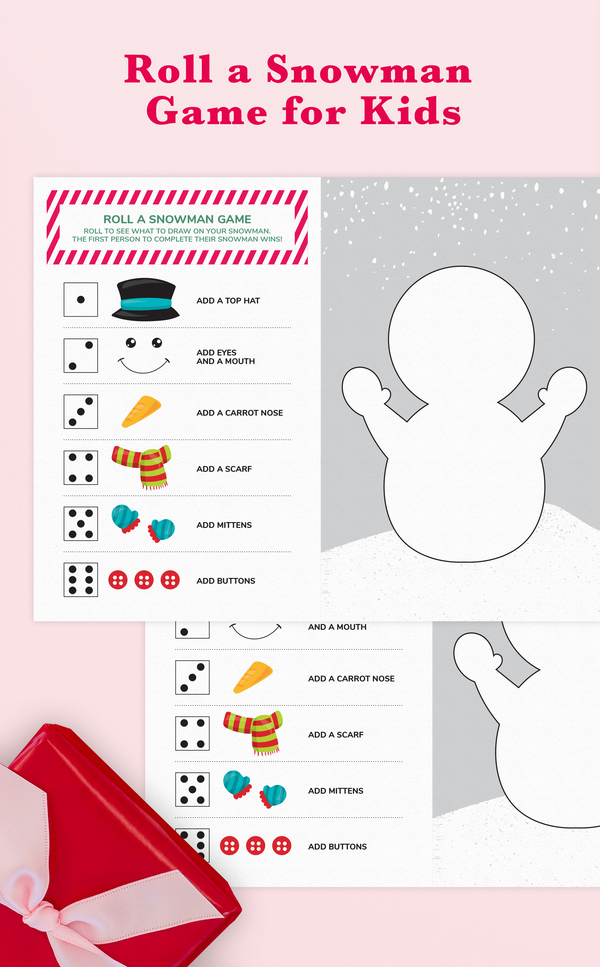 Printable Roll a Snowman Game - ARRA Creative