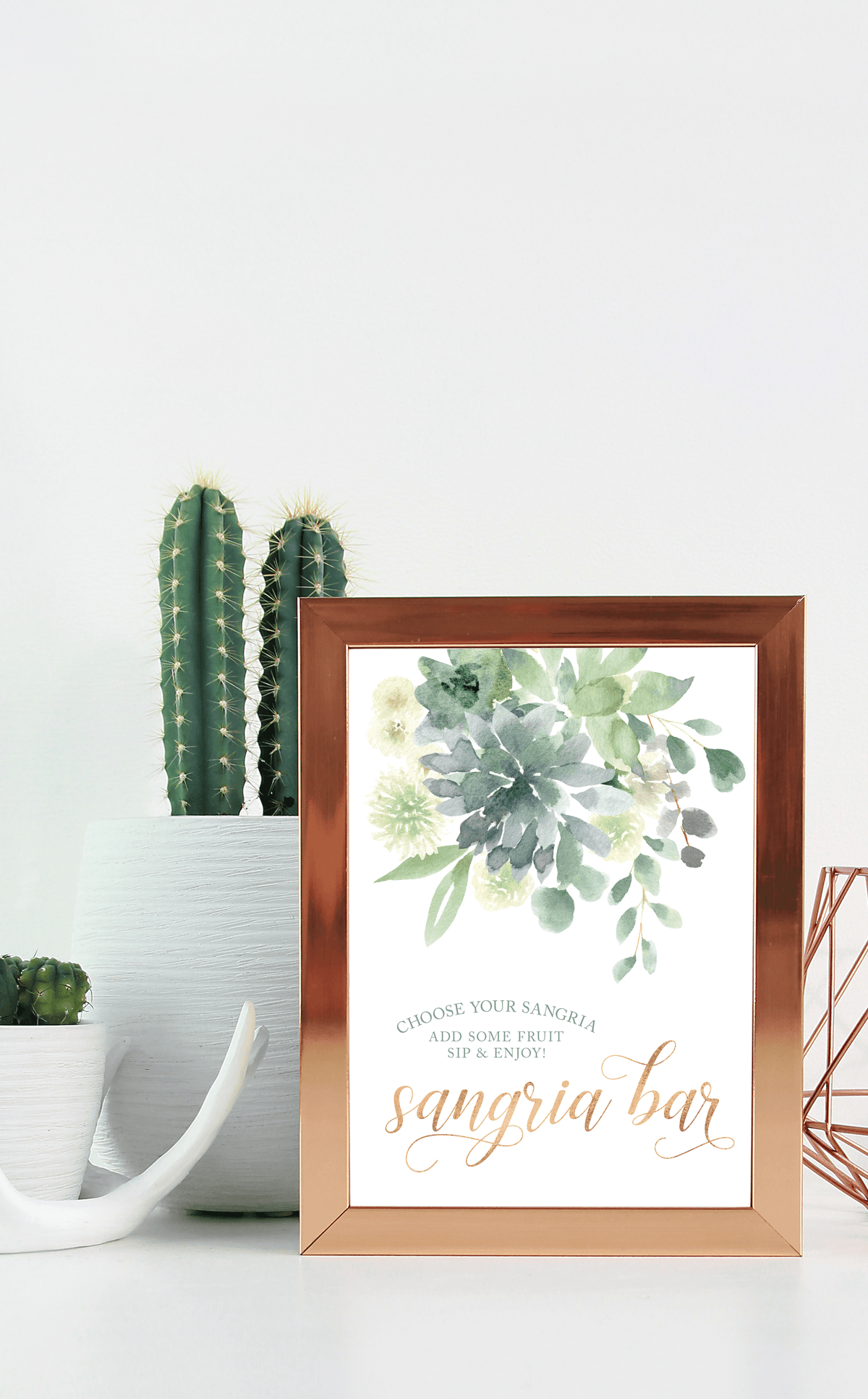 succulents and sangria Succulent Sangria Bar Sign – ARRA Creative