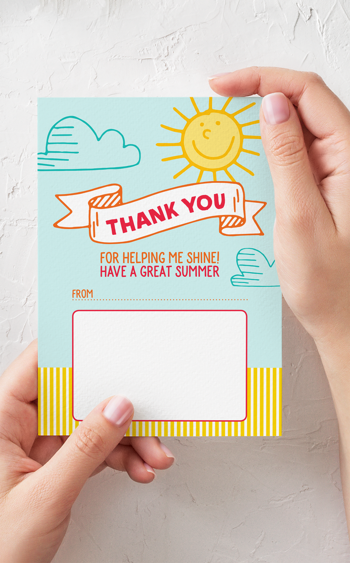 Shine Teacher Thank You Gift Card Holder and Gift Tags - ARRA Creative