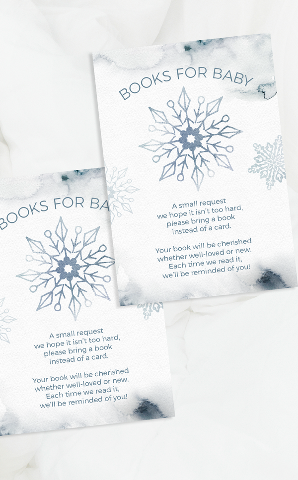 Snowflake Books for Baby Cards - ARRA Creative