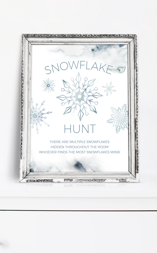 Snowflake Hunt Baby Shower Game - ARRA Creative