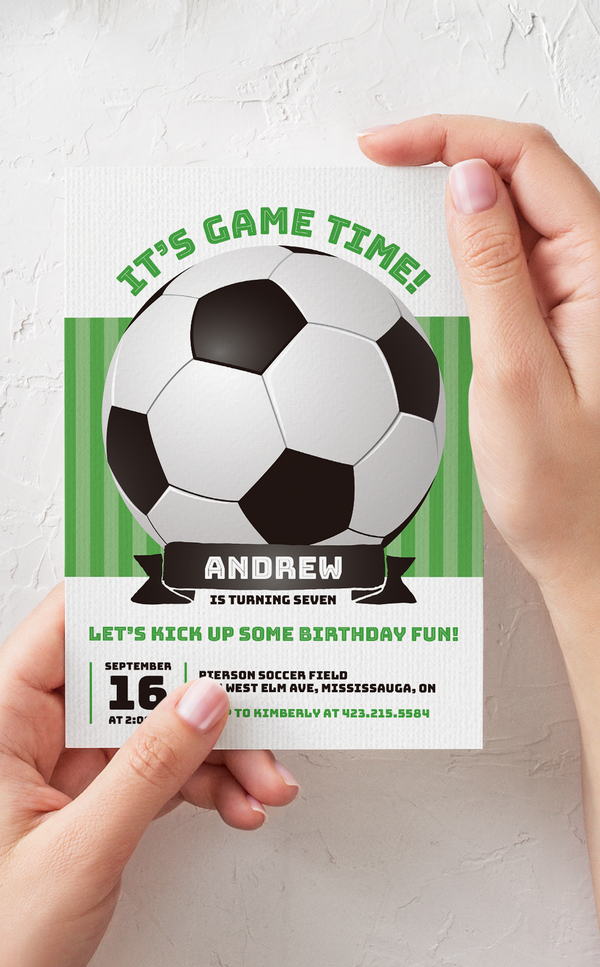 Soccer Birthday Party Invitation - ARRA Creative