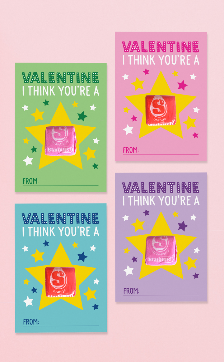 Starburst Valentine Cards - ARRA Creative