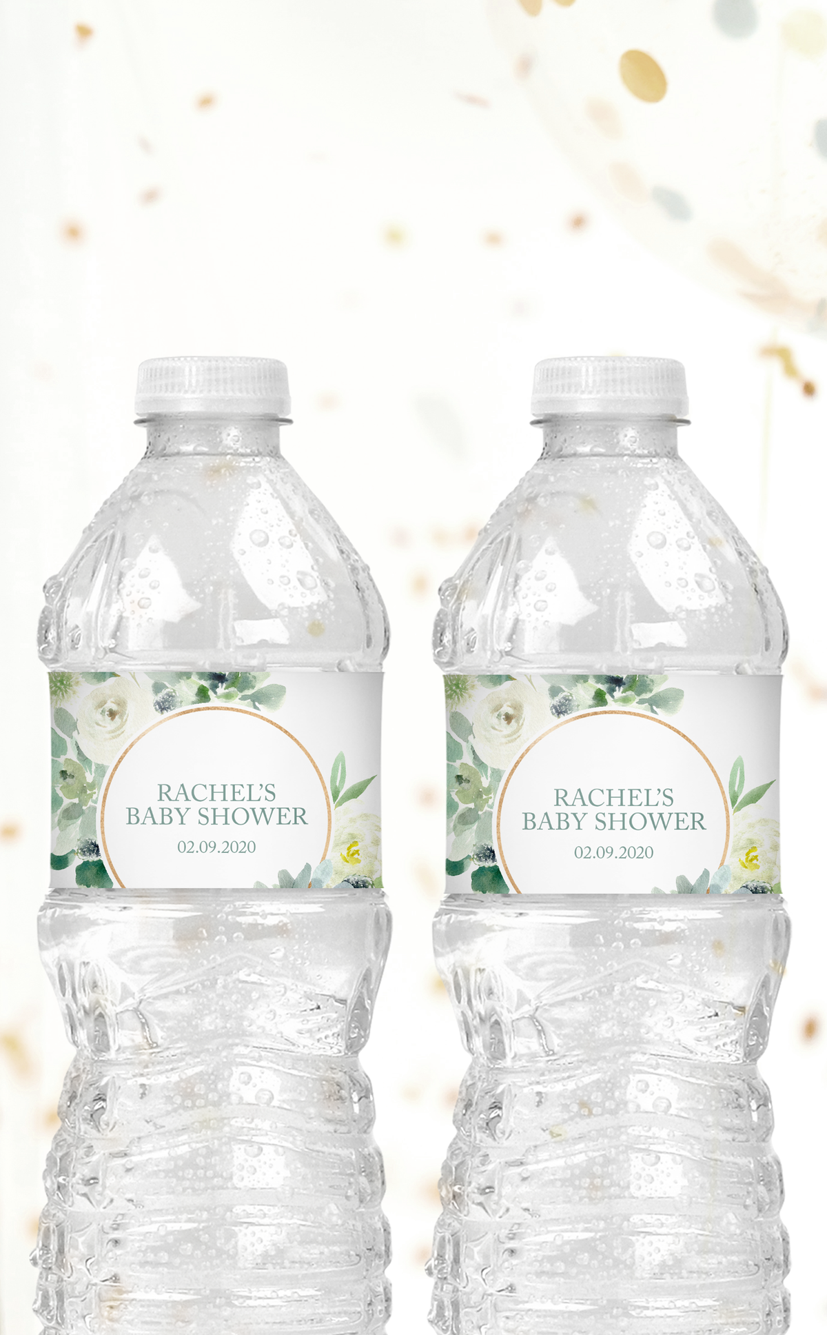 Succulent Water Bottle Labels