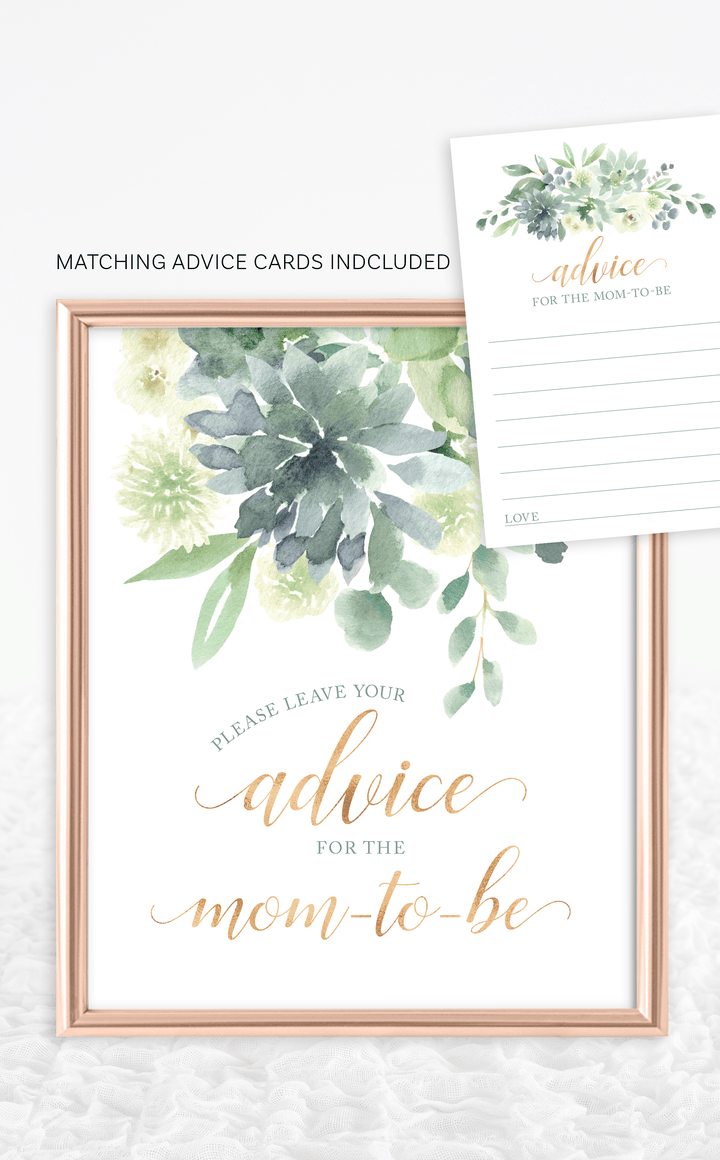 succulent advice Succulent Advice Sign and Cards