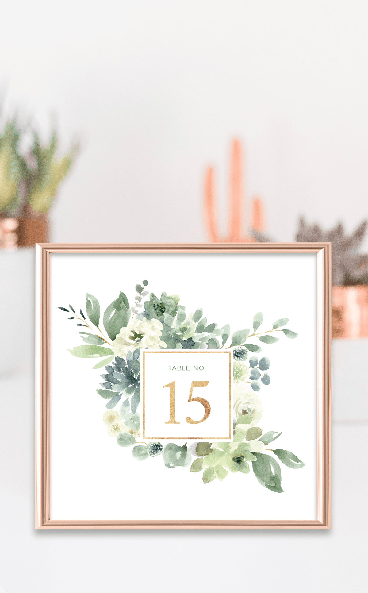 succulent table numbers Succulent Wedding Table Numbers