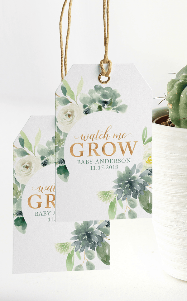 watch me grow succulent tags Succulent Thank You Tags and Sign – ARRA Creative