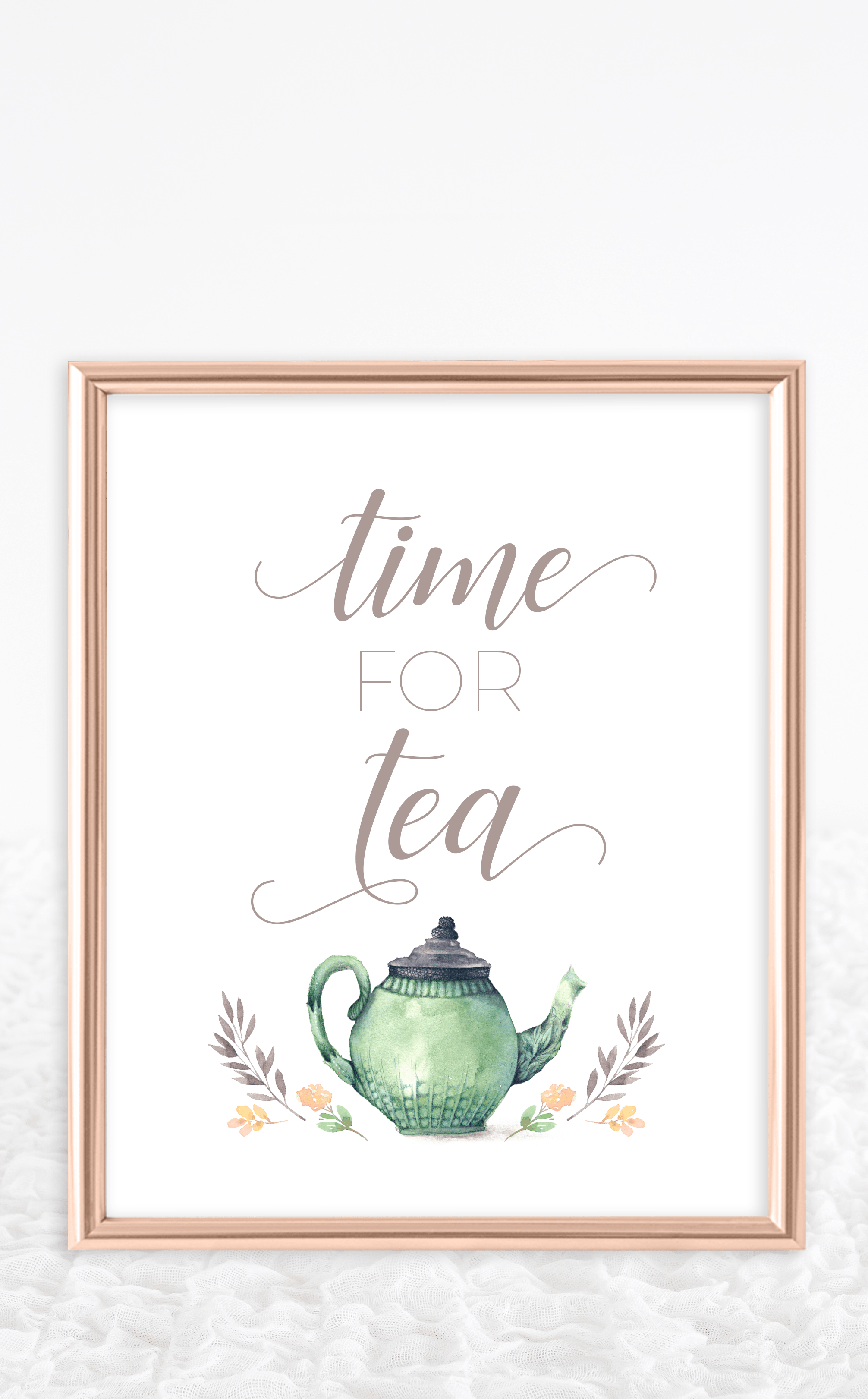 Time For Tea Sign Time for Tea Bridal Shower Sign – ARRA Creative