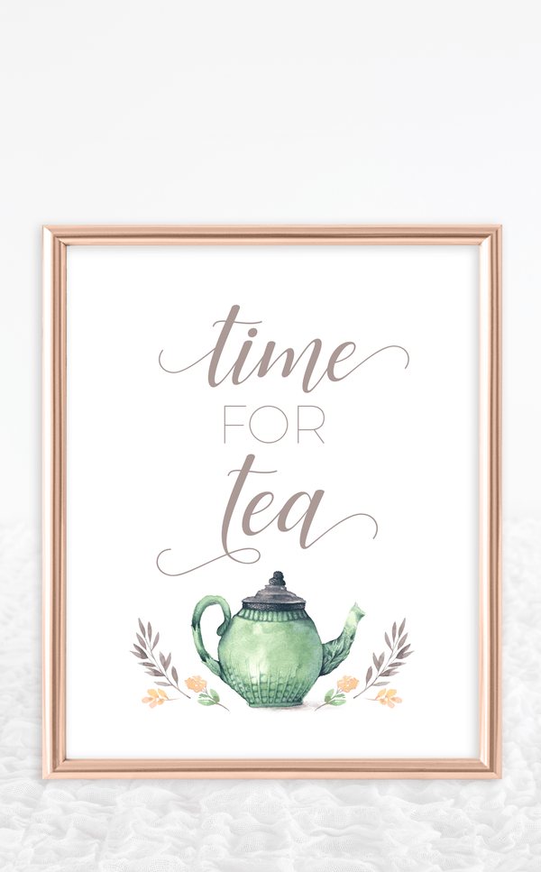 Time for Tea Bridal Shower Sign - ARRA Creative