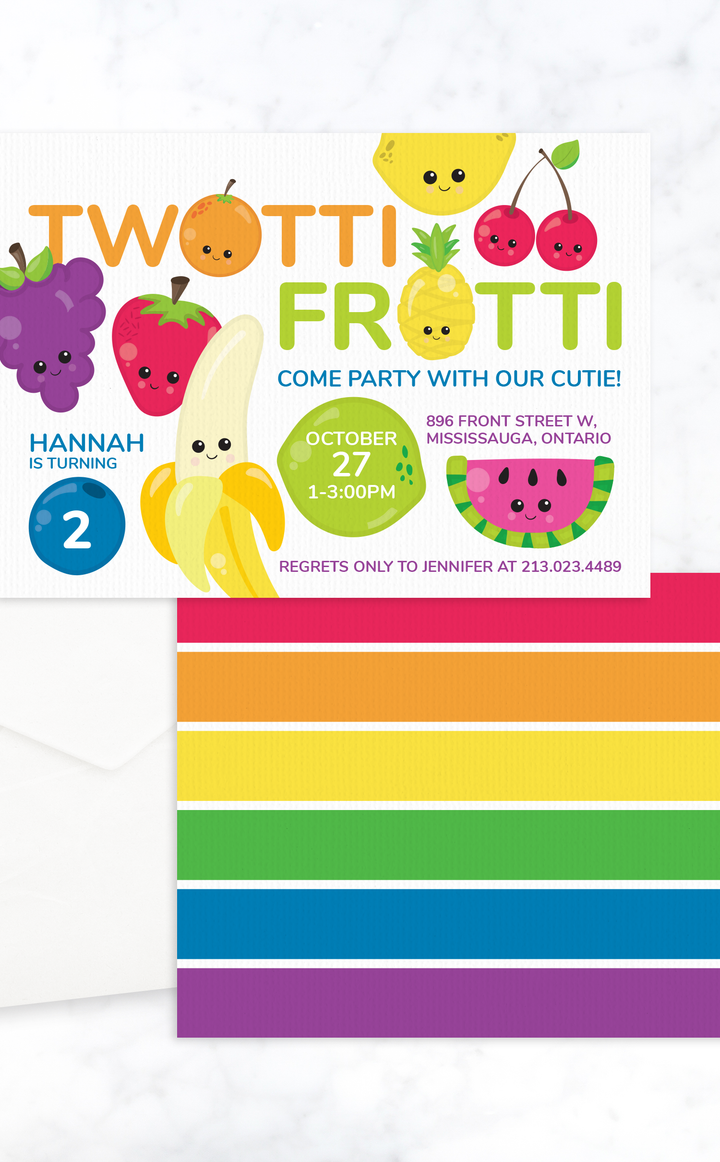 Twotti Frutti Birthday Invitation - ARRA Creative