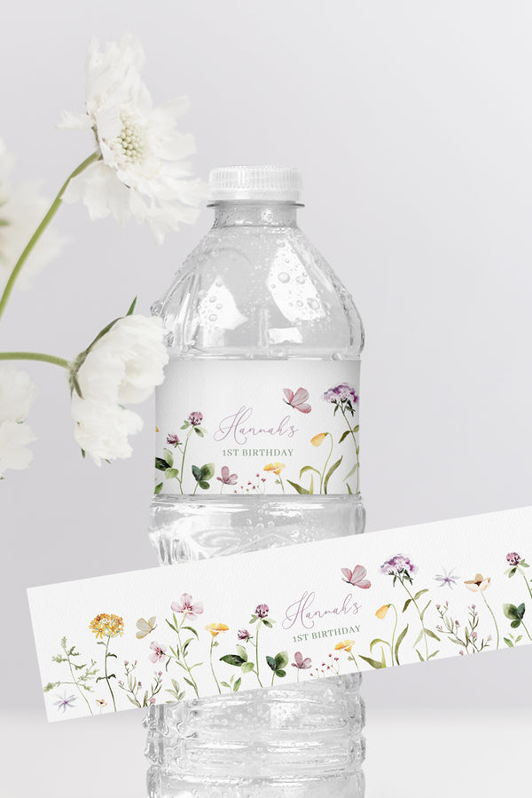 Wildflower Birthday Party Ideas | Printable Water Bottle Labels – ARRA Creative wildflower-birthday-party-ideas-printable-water-bottle-labels-arra-creative