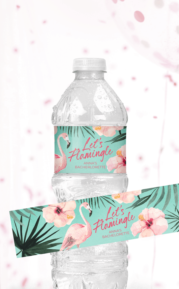 flamingo-water-bottle-labels-tropical-flamingle-bachelorette-party-arra-creative for Free Printable Bridal Shower Water Bottle Labels Flamingo Water Bottle Labels | Tropical Flamingle Bachelorette Party – ARRA Creative for Free Printable Bridal Shower Water Bottle Labels