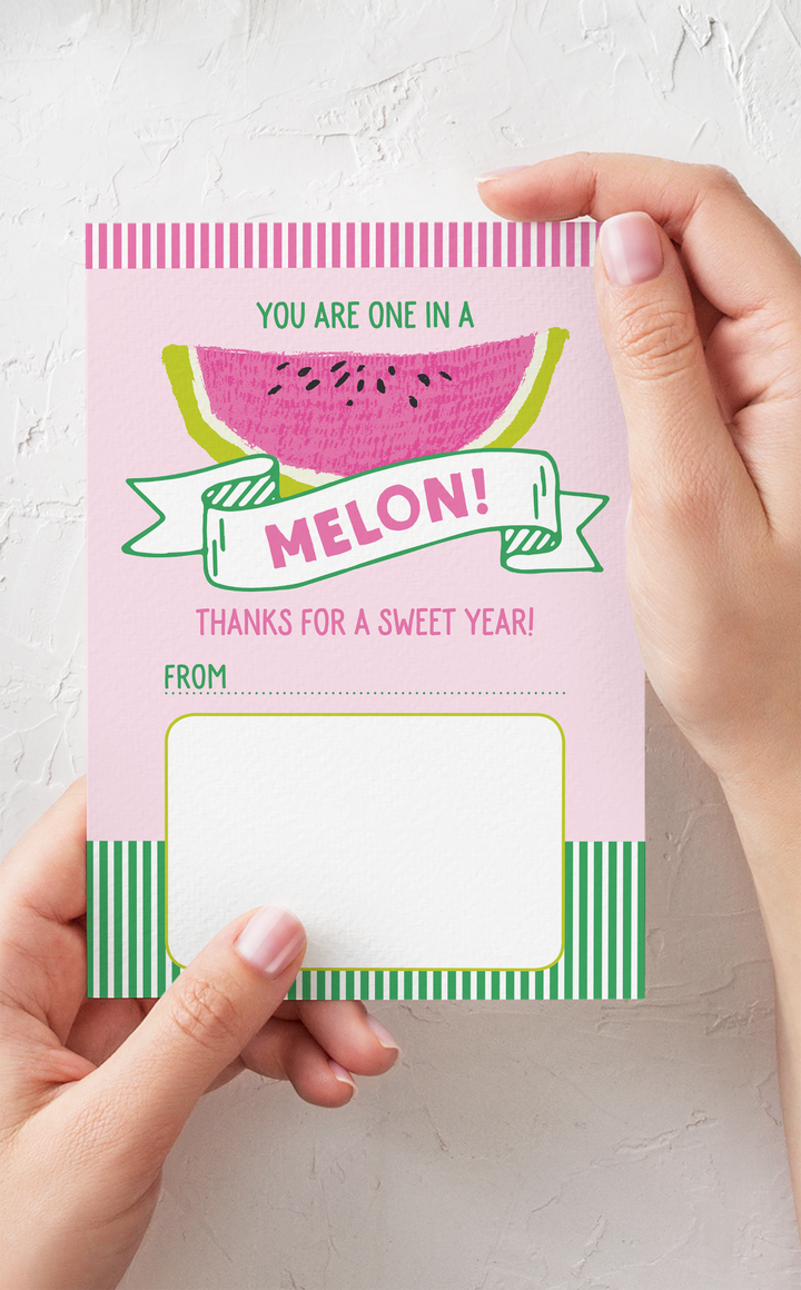 Melon Teacher Thank You Gift Card Holder and Gift Tags - ARRA Creative
