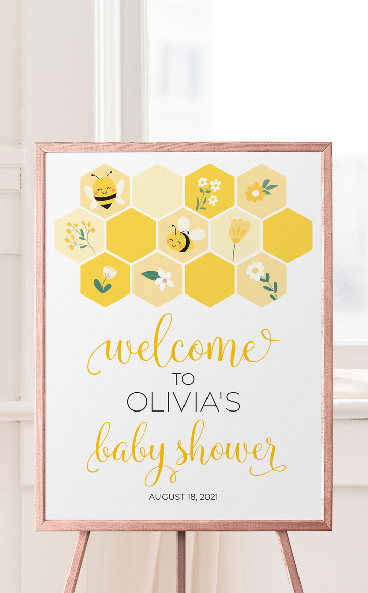Bee Books and Gifts Sign, Bee Baby Shower Decorations, Bee Party Theme,  Bumble Bee Baby Shower Signs, Bee Baby Shower Table Decoration 61A 