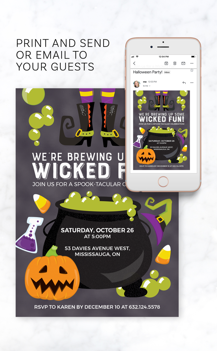 Wicked Fun! Halloween Party Invitation - ARRA Creative