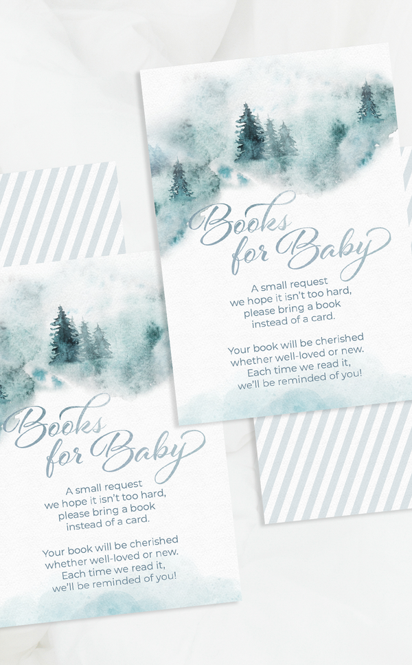 Winter Books for Baby Insert Cards for Baby Shower