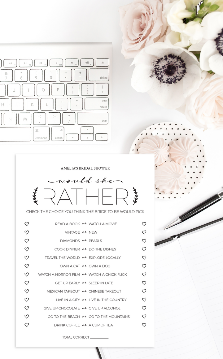 Navy Would She Rather Bridal Shower Game - ARRA Creative