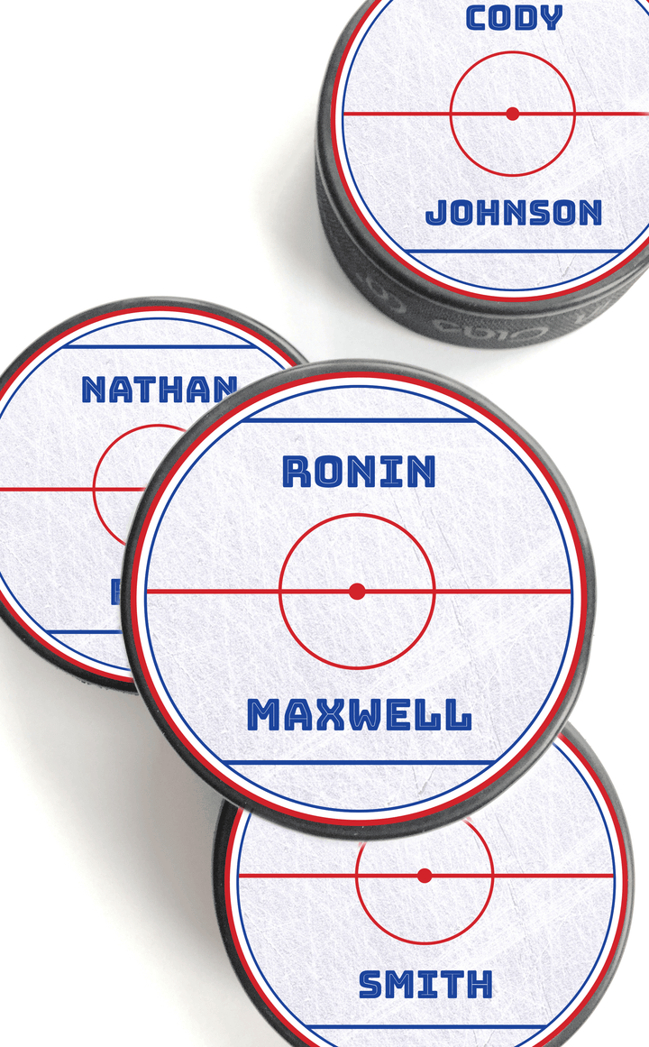 Personalized Hockey Birthday Party Decorations | Hockey Puck Stickers ...