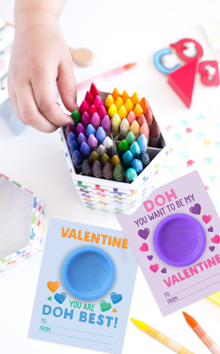 Printable Play Doh Classroom Valentine Cards for Kids – ARRA Creative