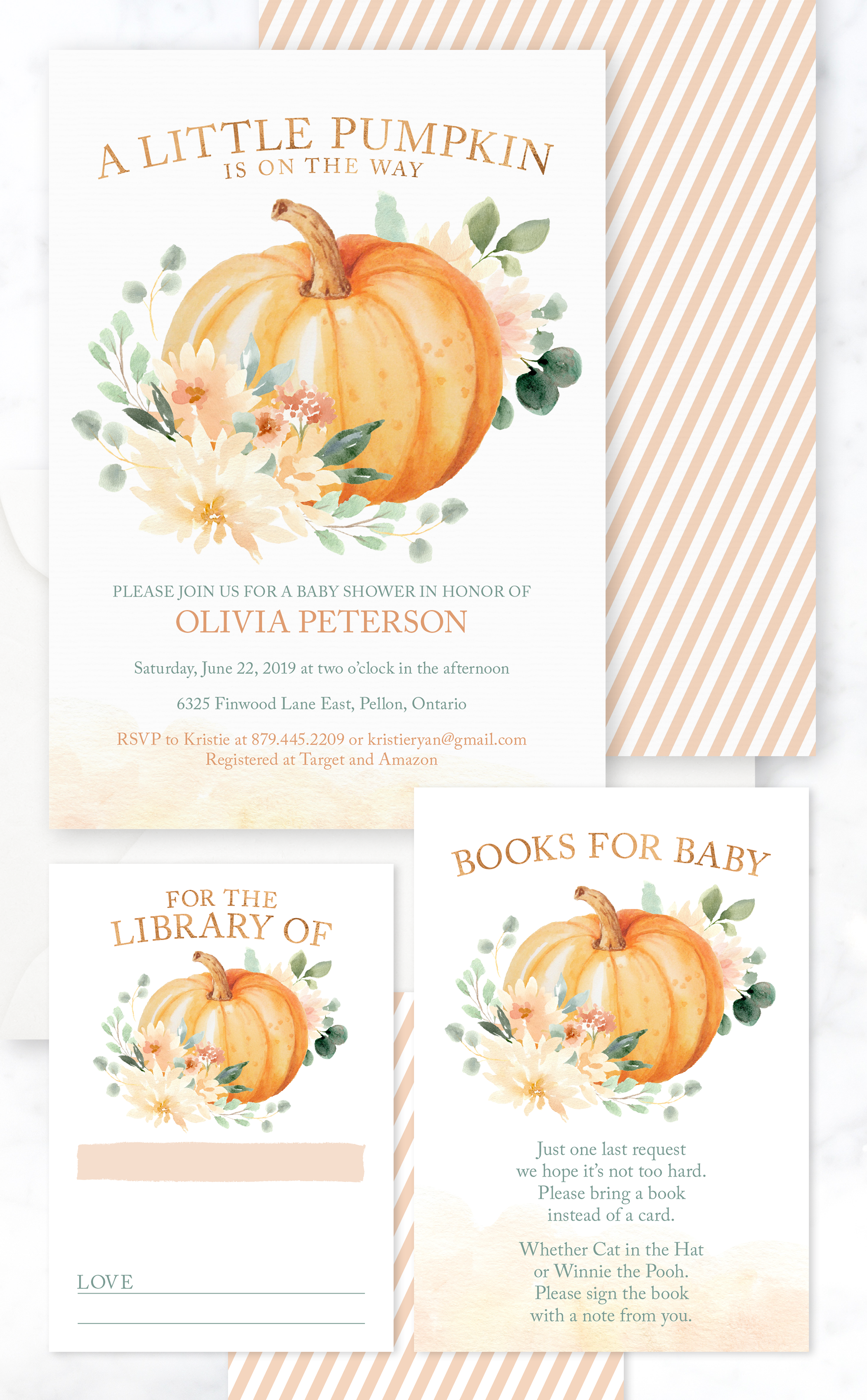 Printable Books for Baby Insert Cards | Fall Pumpkin Baby Shower – ARRA Creative printable-books-for-baby-insert-cards-fall-pumpkin-baby-shower-arra-creative