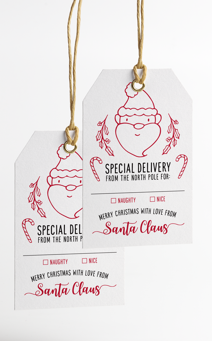 Special Delivery Santa Christmas Gift Tags - ARRA Creative